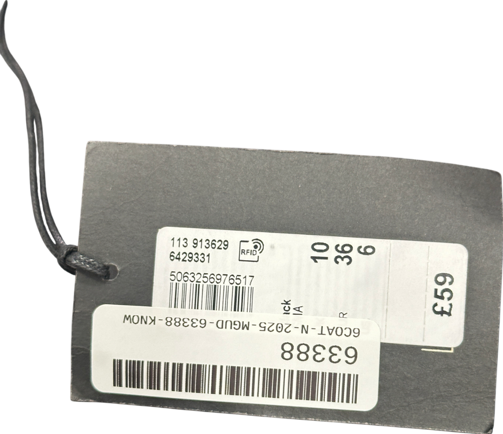 River Island Black Premium Double Breasted Blazer UK 10