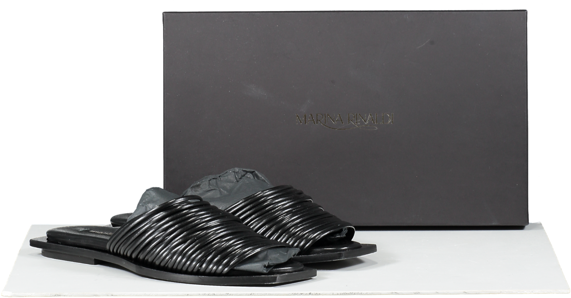 Marina Rinaldi Black Slide On Mules UK 6 EU 39 👠