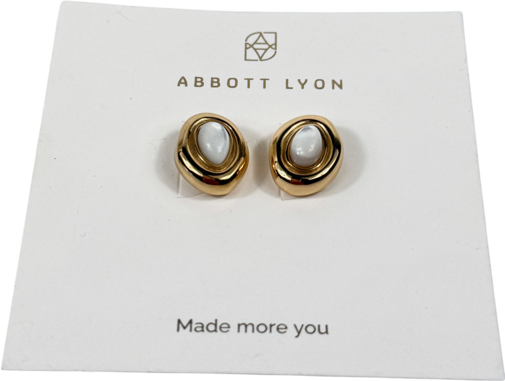 Abbott Lyon Pearl Molten Stud Earrings (gold)