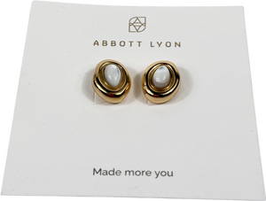 Abbott Lyon Pearl Molten Stud Earrings (gold)