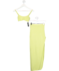 Flook The Label Green Knit Crop Top And Maxi Skirt Set UK XS