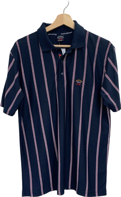 Paul & Shark Navy Striped Polo Shirt UK L