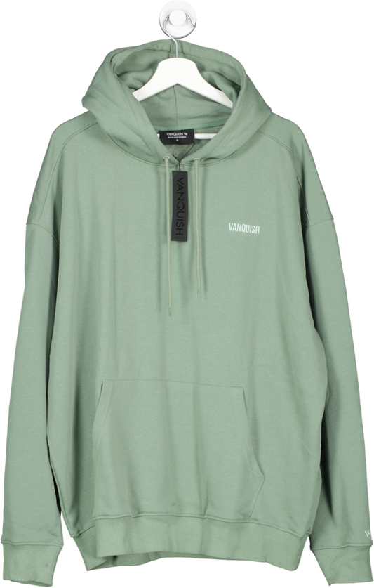 Vanquish Green Essential Oversized Pullover Hoodie UK XL