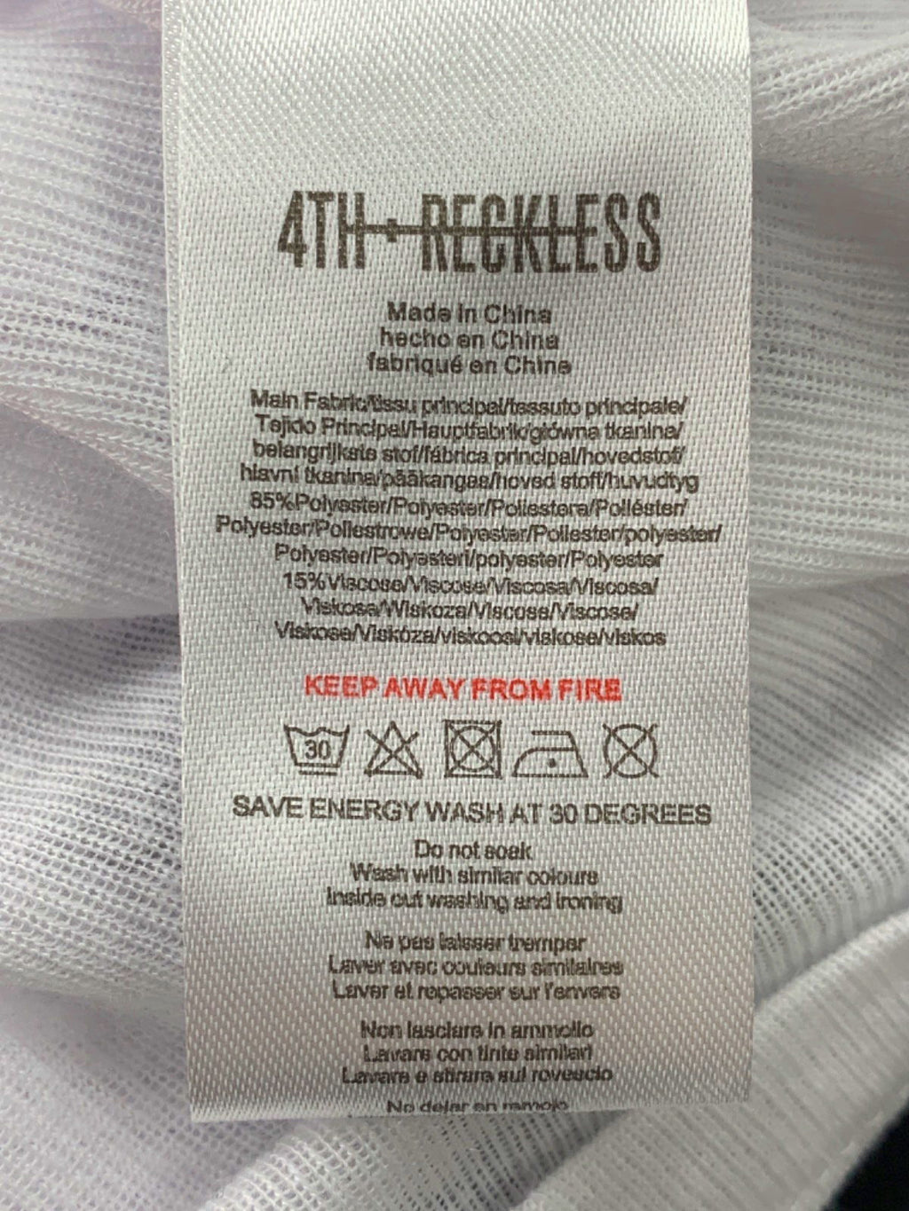 4th & Reckless White Sleeveless Crop Top UK 8