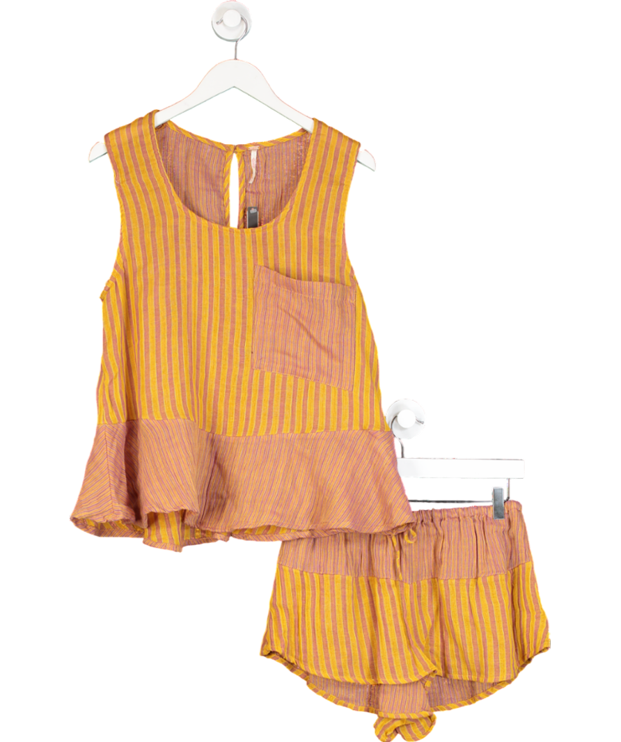 Free People Orange Annabelle Set UK XS