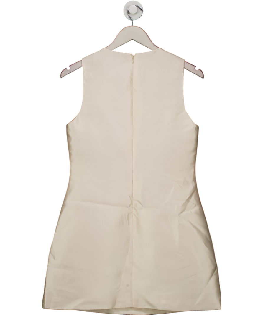OddMuse Cream The Ultimate Muse Satin Shift Dress UK XS