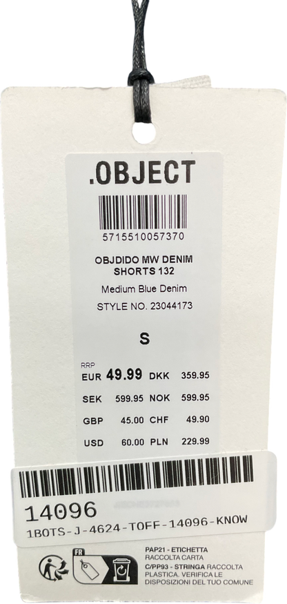 .Object Blue Odjdido Denim Shorts UK S