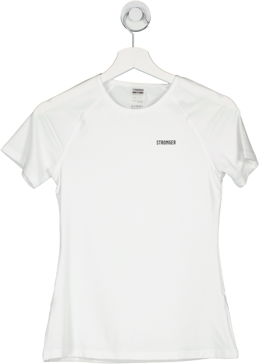 Stronger White Signature T-shirt BNWT UK S