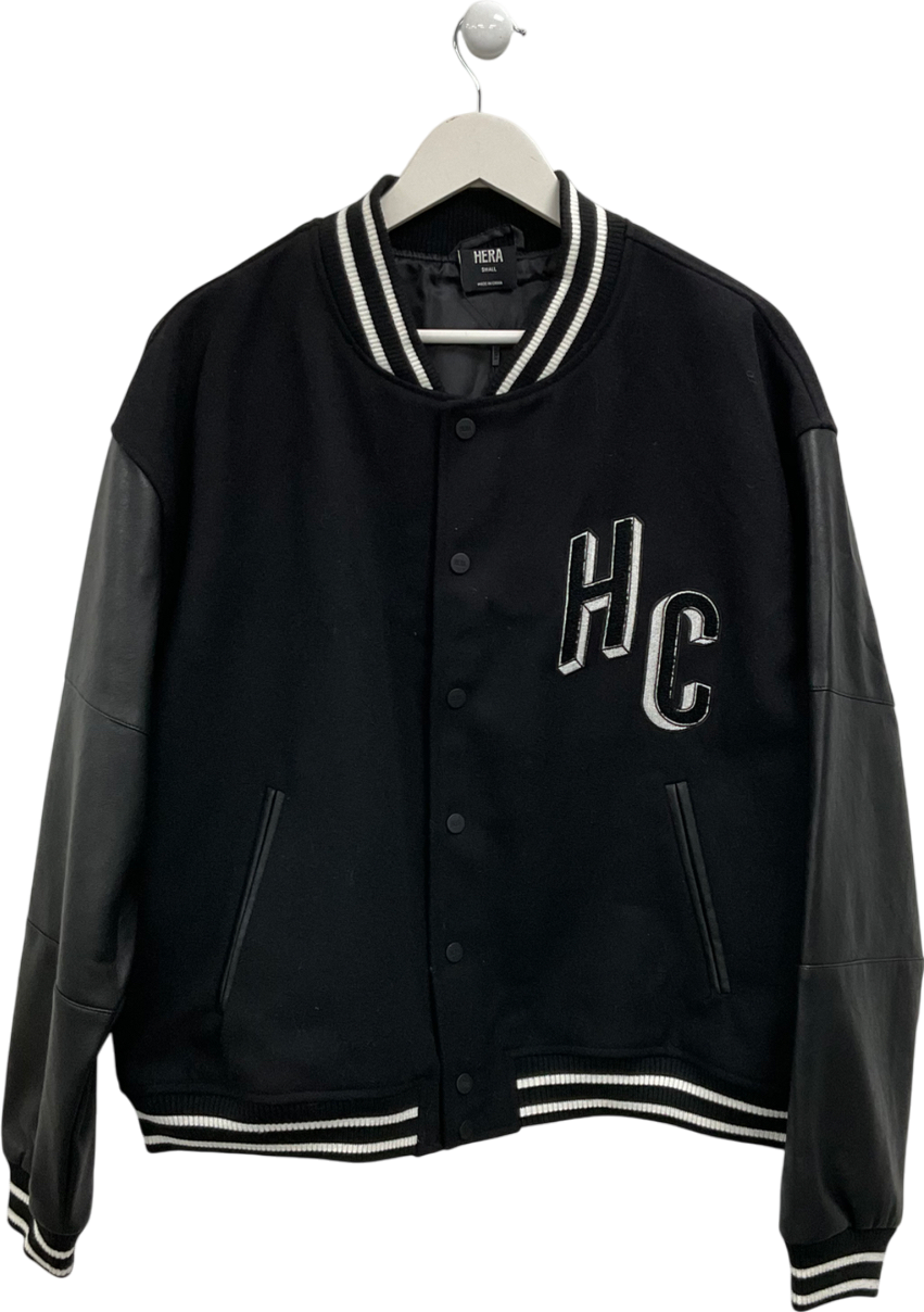 Hera Black Varsity Jacket UK S