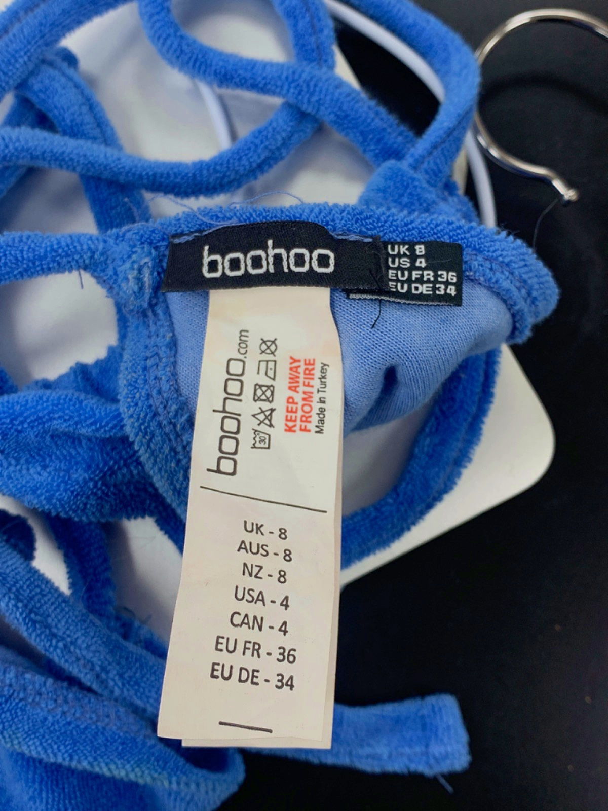 BooHoo Blue Bikini Set UK 8