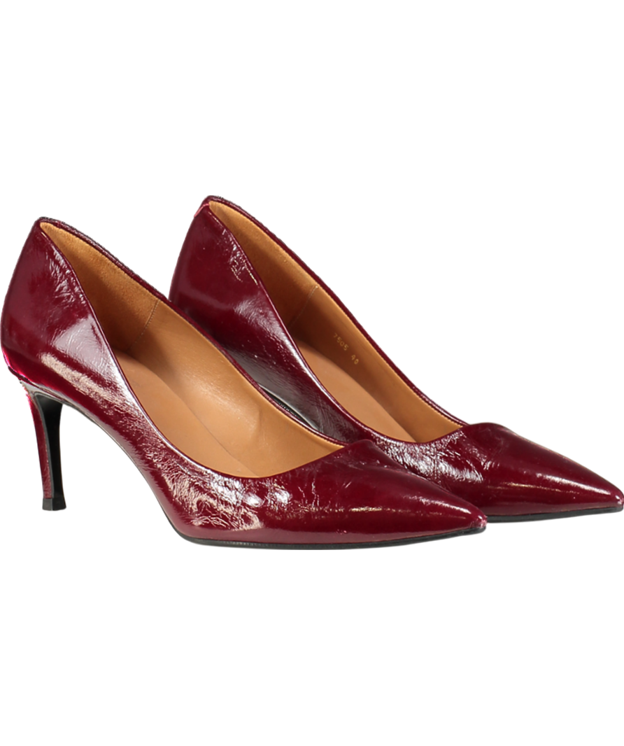 billi bi Dark Red Patent With A Pointy Toe The Stiletto Heel UK 7 EU 40 👠