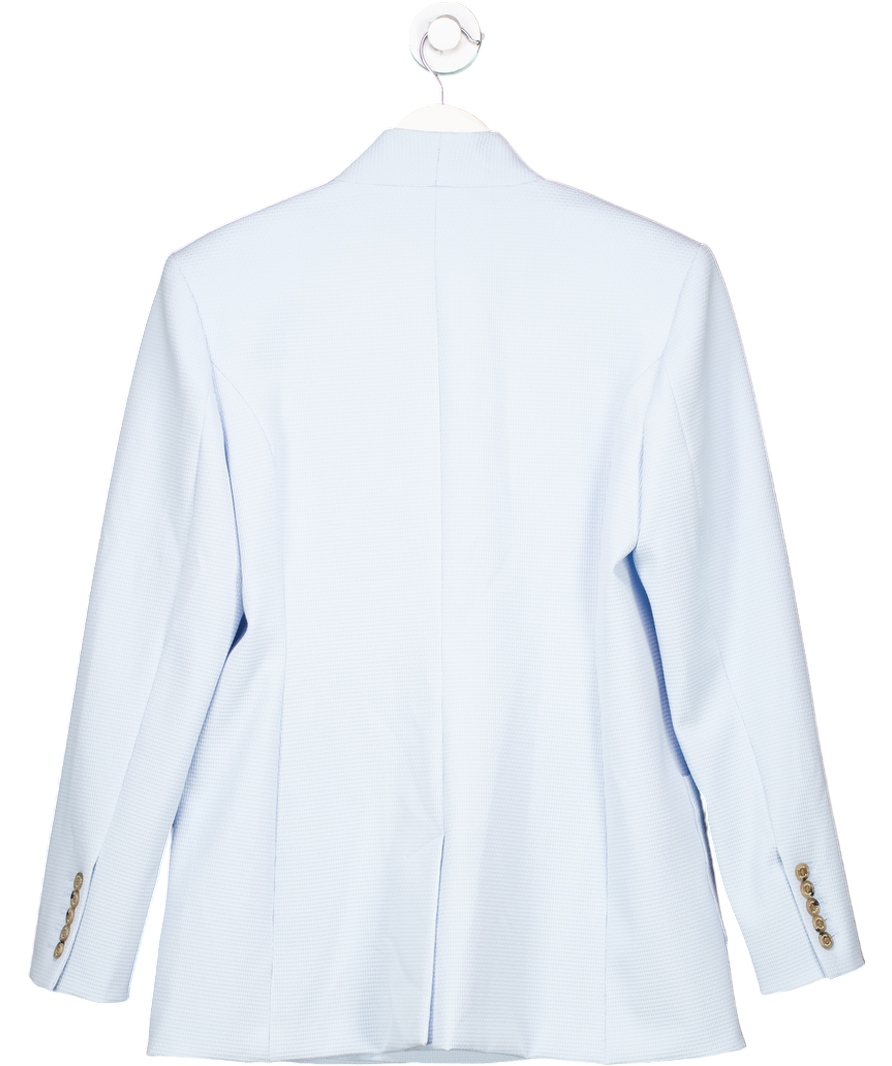 Karen Millen Blue Tailored Textured Double Breasted Jacket UK 12
