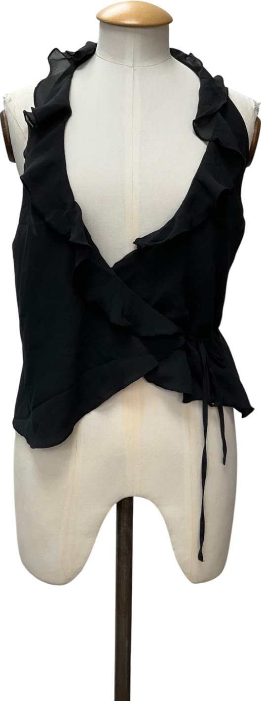 Urban Outfitters Kimchi Blue Black Lace Halter Neck Top UK L