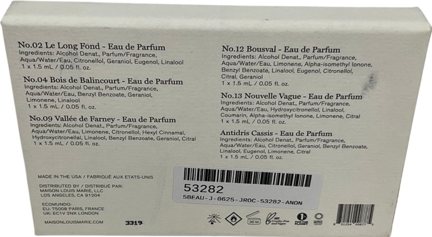 Maison Louis Marie Discovery Perfume Set 6 x 1.5ml