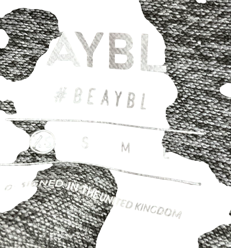 aybl Grey Motion Seamless Long Sleeve Crop Top & Empower Seamless Leggings Set UK XS