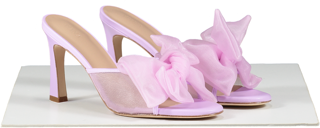 House of Atana Purple Violet Bow 85mm Mules UK 6 EU 39 👠