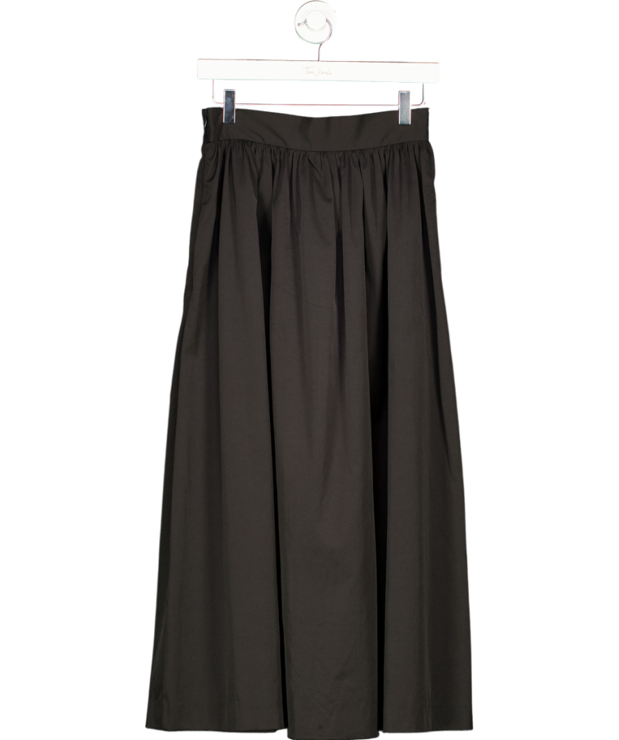 H&M Black Premium A-line Midi Skirt UK 8