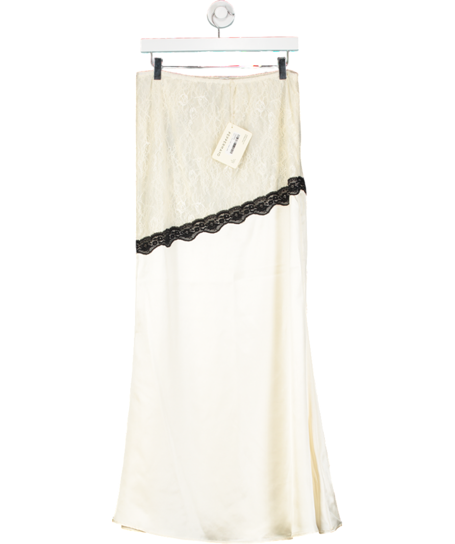 PepperMayo Cream Duet Lace Maxi Skirt UK 8