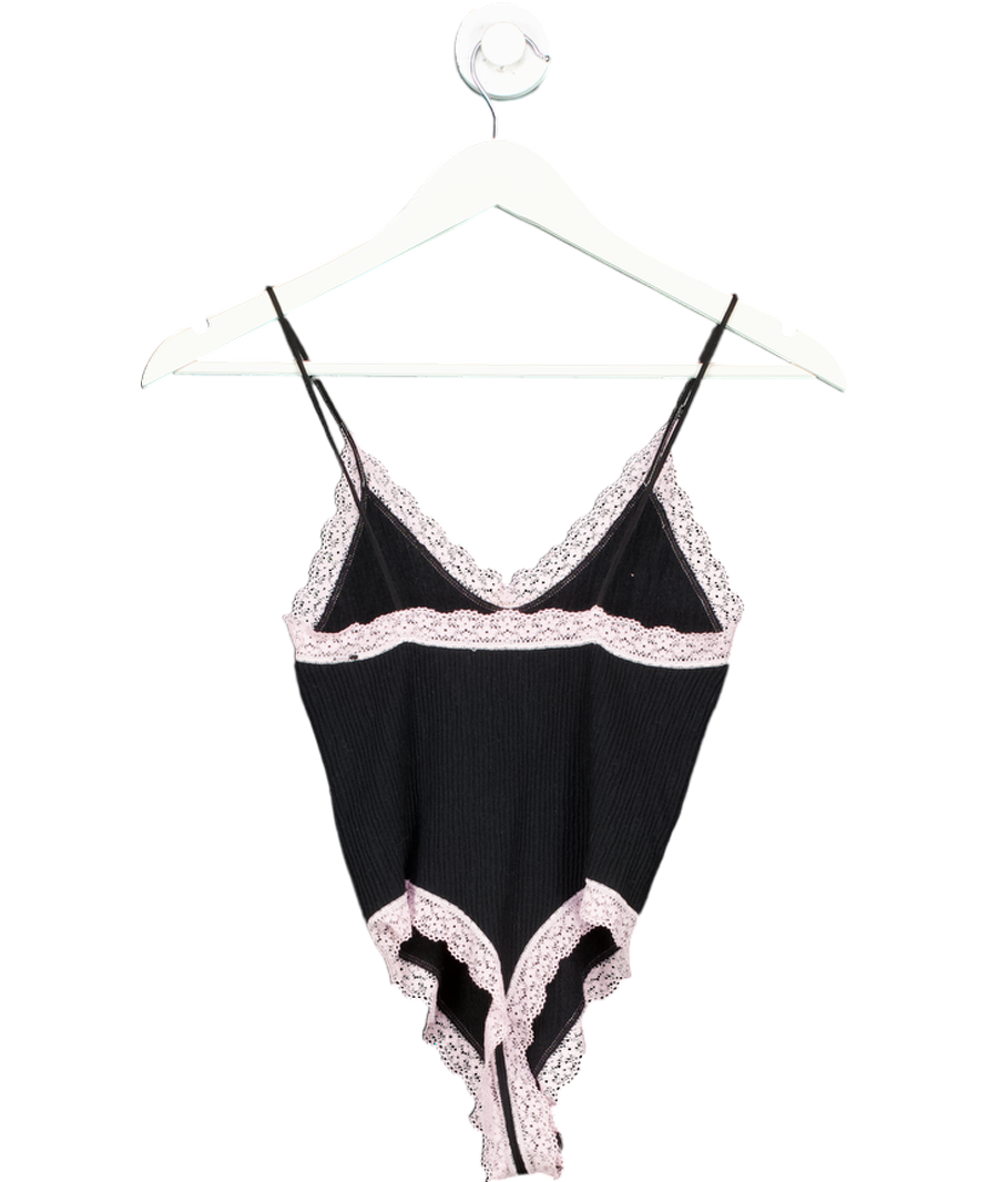 Urban Outfitters Out From Under Black Lace Trim Bodysuit UK M