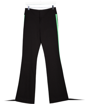 Alice + Olivia Black Wide-leg Side Stripe Trousers UK XS