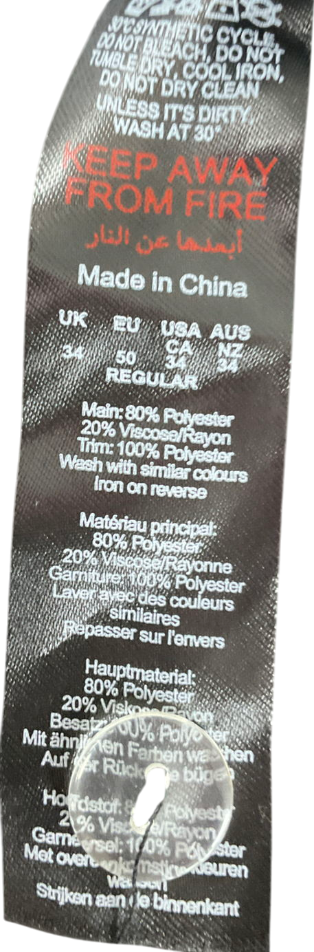 boohooMan Black Tailored Cargo Pocket Straight Leg Trouser UK XXL