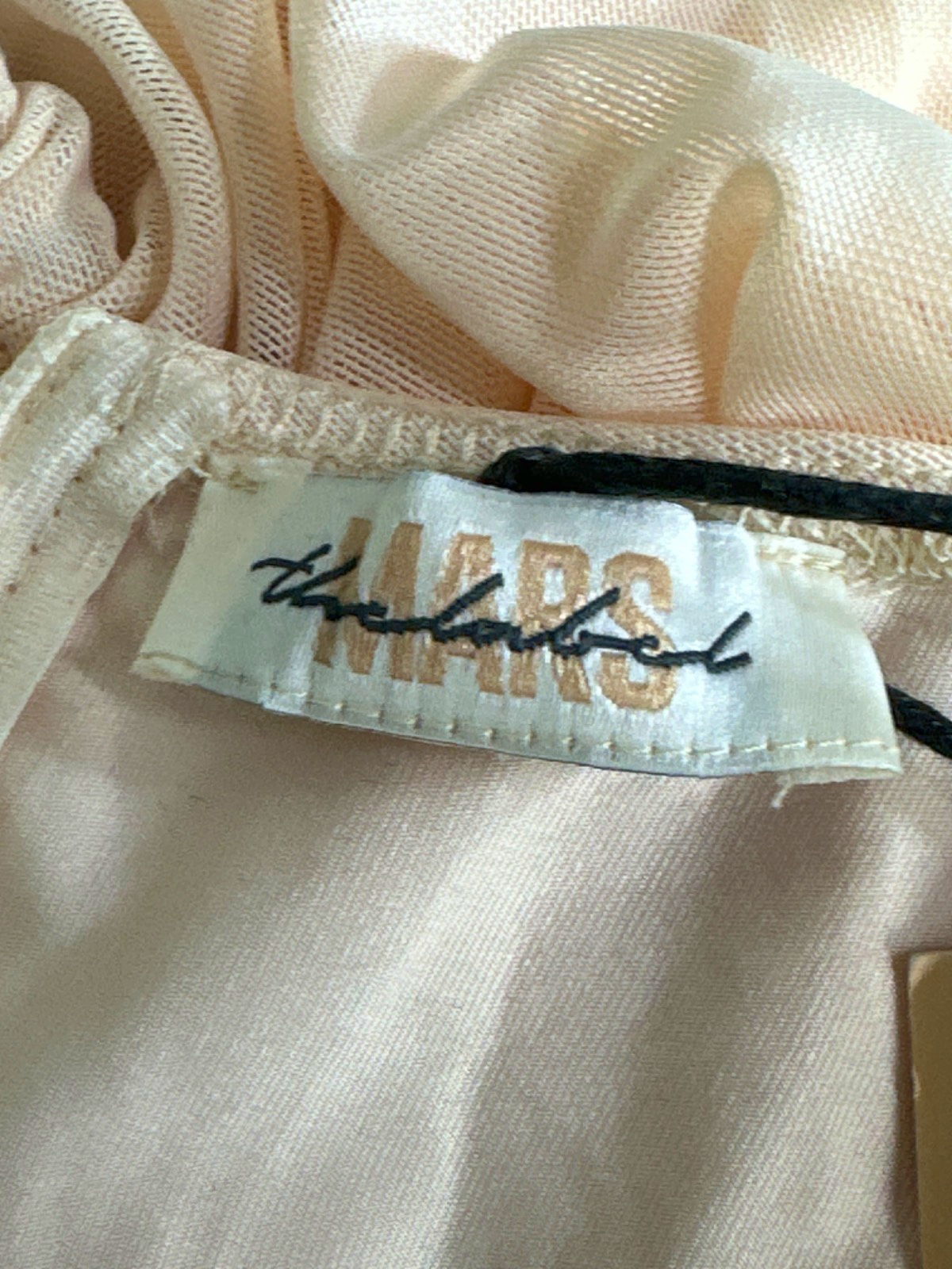 Mars The Label Off White Mesh Sleeve Knot Detail Co Ord UK 6