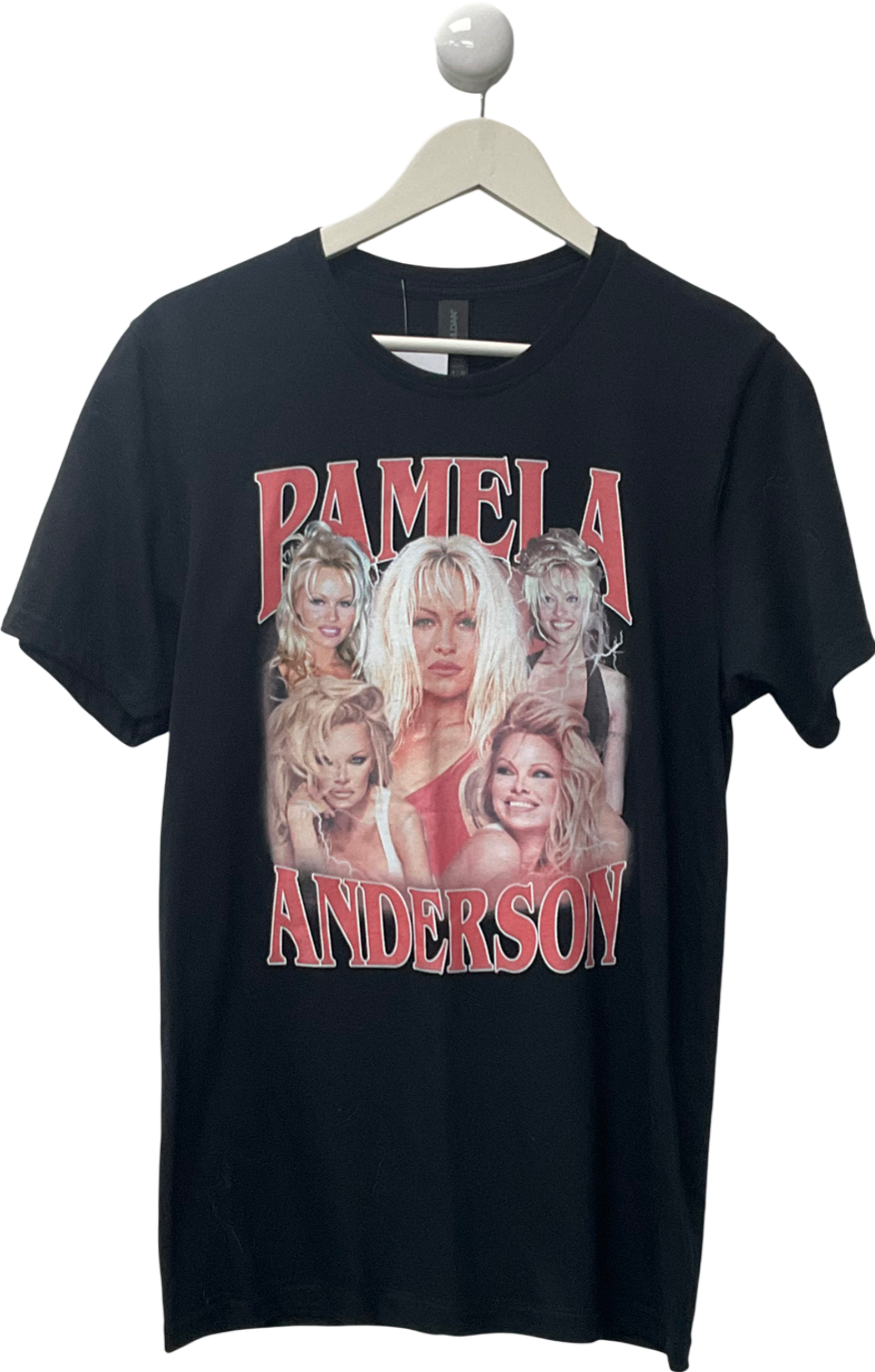 Gildan Black Limited Pamela Anderson T-shirt Graphic Tee Shirt UK S