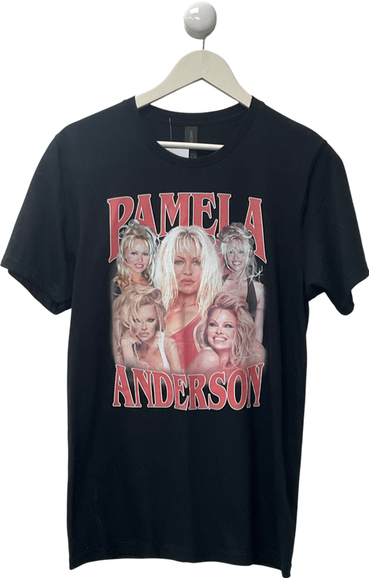 Gildan Black Limited Pamela Anderson T-shirt Graphic Tee Shirt UK S