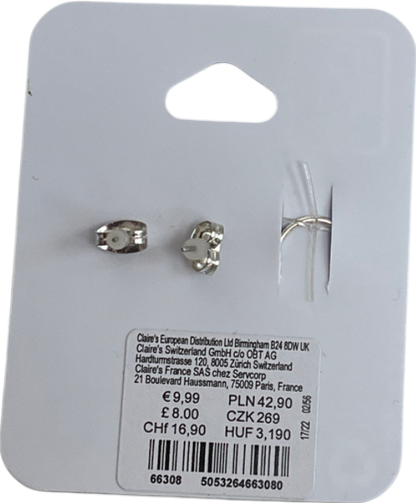 Claire's Metallic Sliver Heart Dangling Earrings