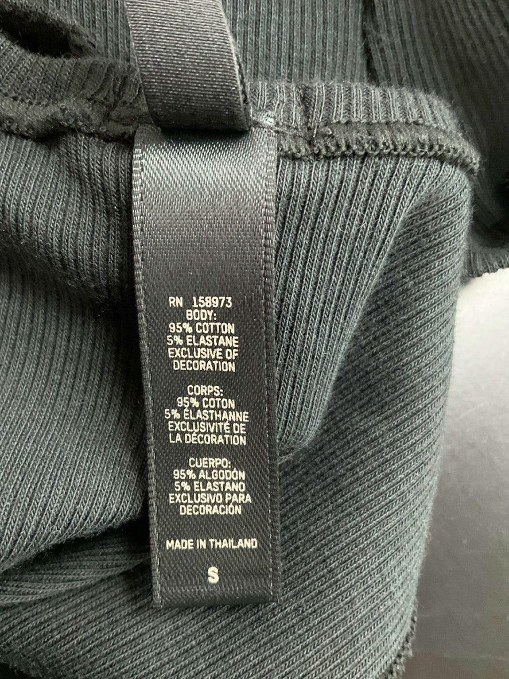 Skims Black Tank Top UK S