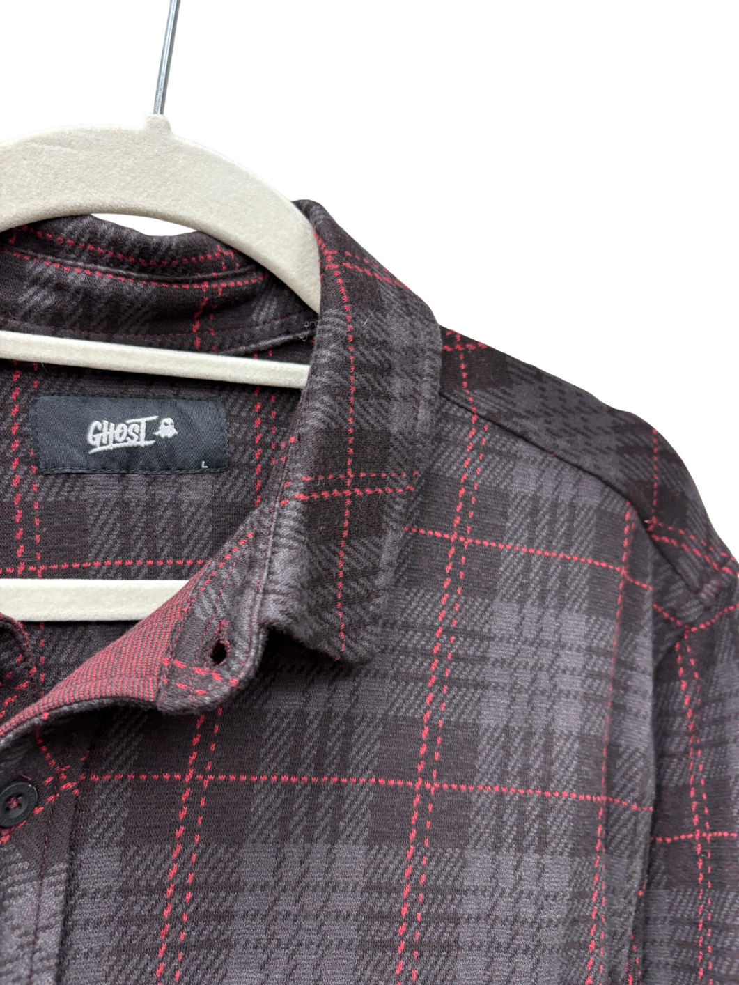 ghost Black Button Up Shirt UK L