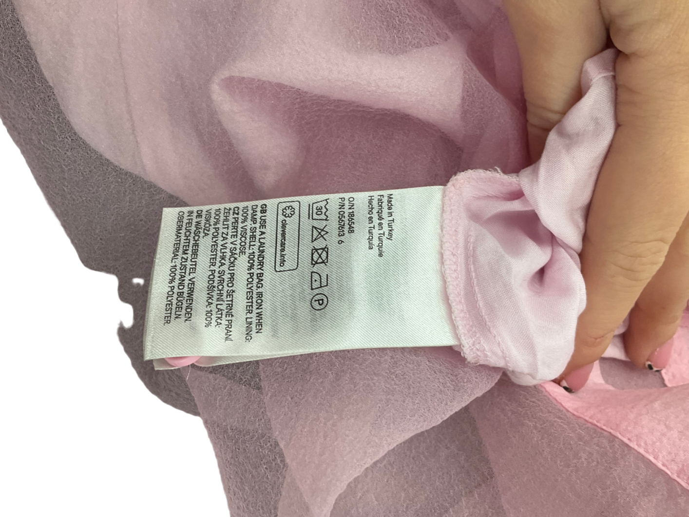 H&M Pink Sheer Top UK 8