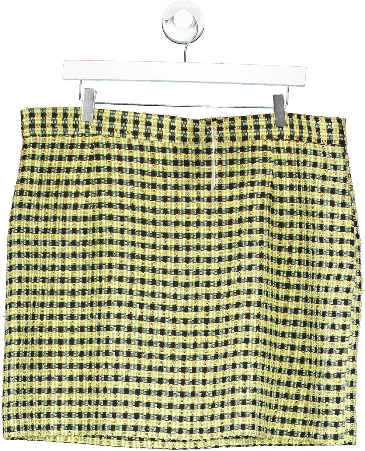 ASOS Yellow Curve Neon Boucle Suit Skirt UK 22