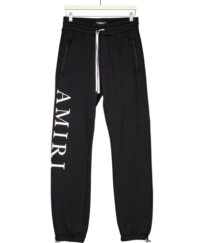 Amiri Black Logo Print Cotton Joggers UK XS