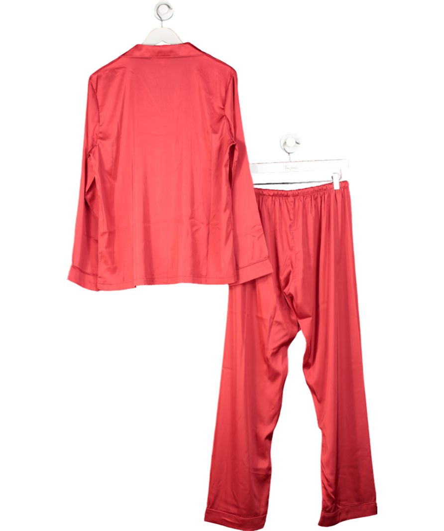 The NAP Co. Red Satin Pyjama Set UK M