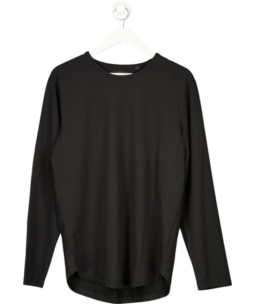CUTS Black Curve Hem Long Sleeve Tee UK XL