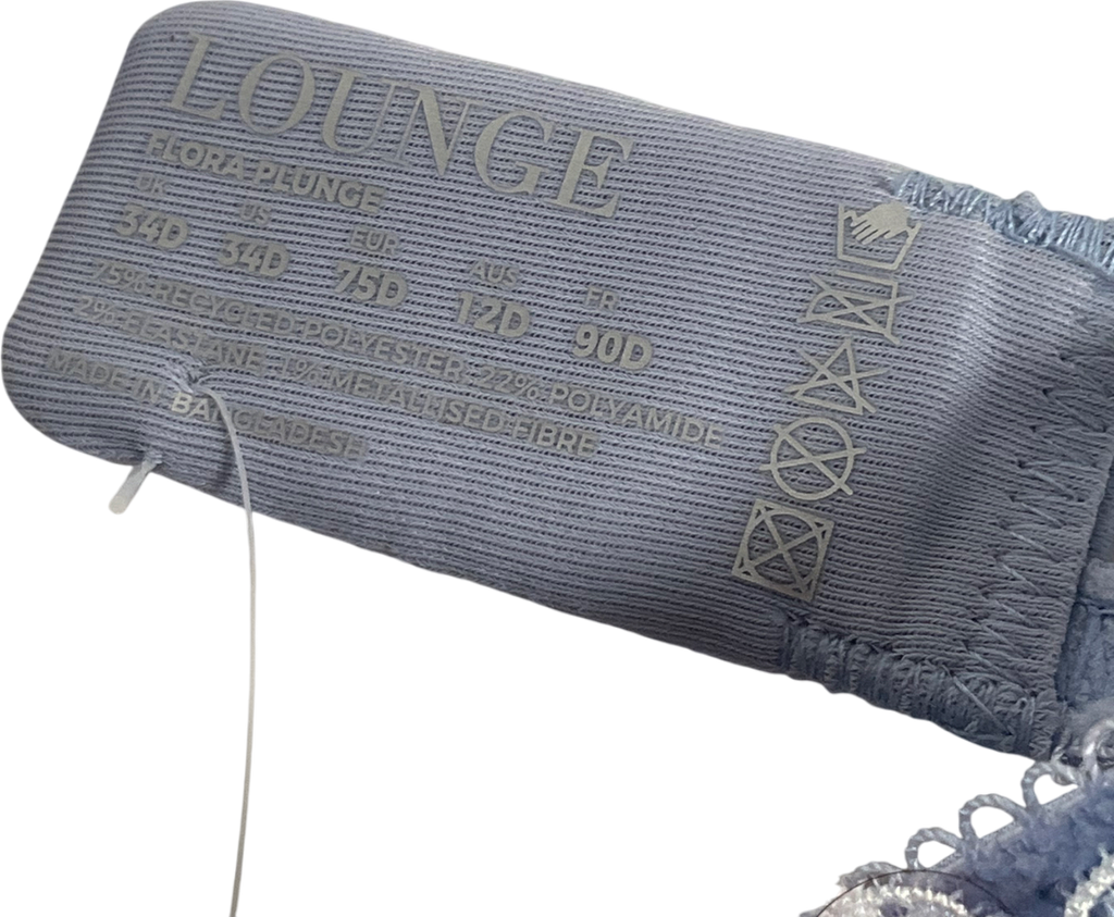 Lounge Underwear Blue Flora Plunge Bra 34D