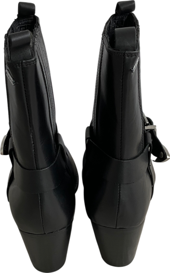 Pepe Jeans Black Luna Rock Leather Ankle Boots UK 7 EU 40 👠