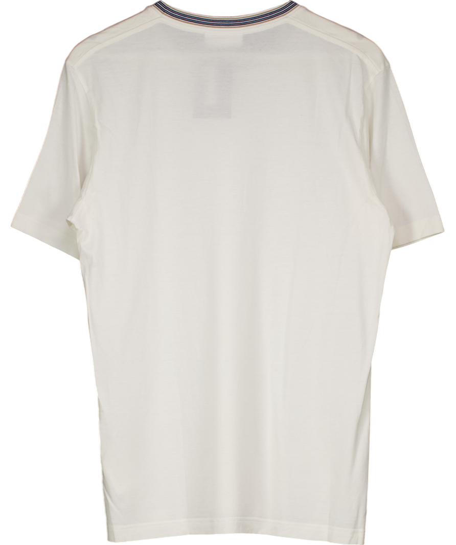 Orlebar Brown Cream Striped Neckline T-shirt UK M