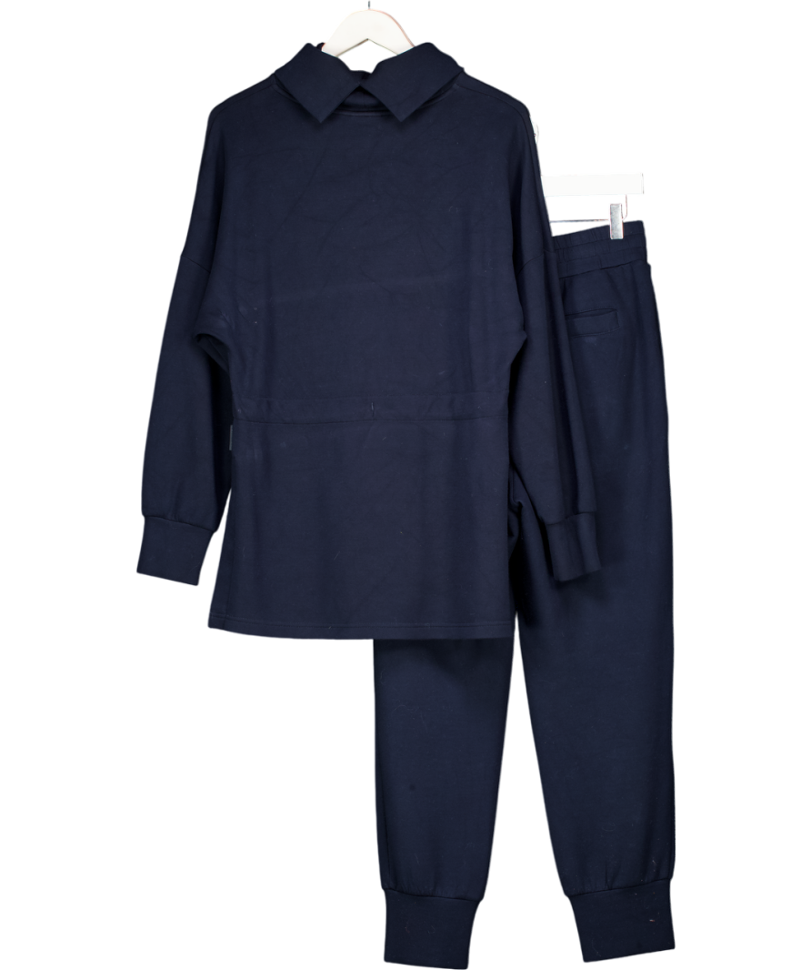 VARLEY 2-piece Navy Blue Doublesoft Freya Sweat Top And Slim Cuff Joggers 27.5 Set UK M