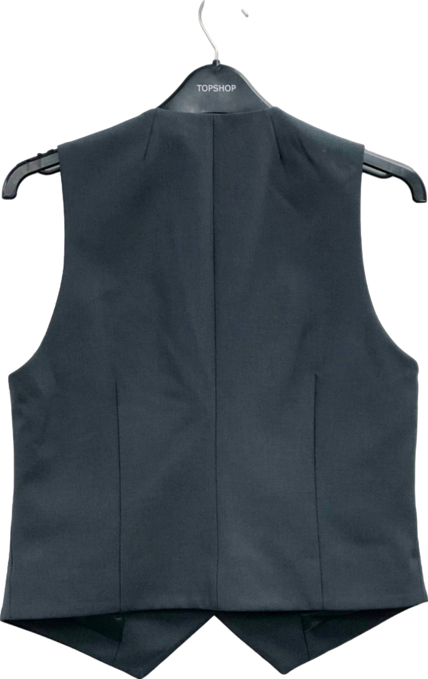 Mint Velvet Grey Sleeveless Waistcoat UK 8