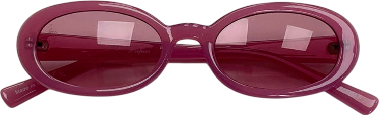 ASOS Pink Jeepers Peepers Oval Festival Sunglasses One Size