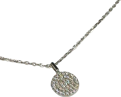 Ania Haie Silver Glam Disc Pendant Necklace - Gift Boxed