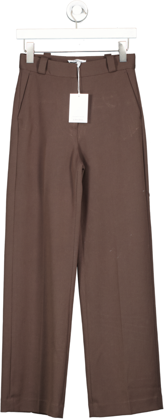 & Other Stories Brown Straight Leg Tailored Trouser UK 6