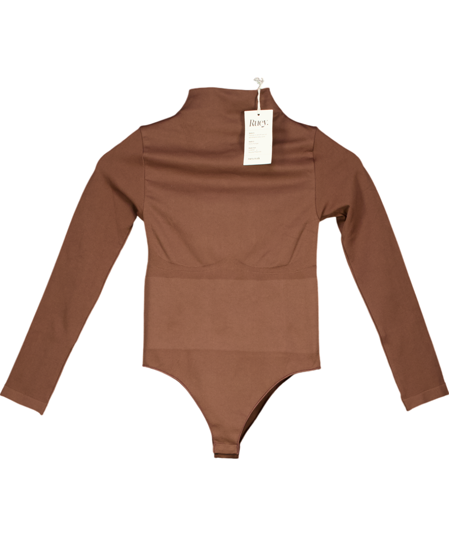 Ruey Brown Sculpting Turtleneck Bodysuit UK S