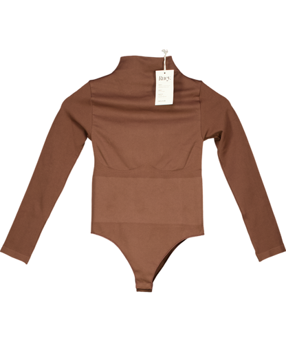 Ruey Brown Sculpting Turtleneck Bodysuit UK S