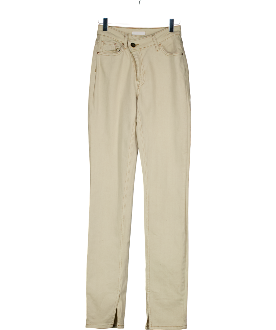 River Island Cream Relaxed Straight Leg Jean UK 6