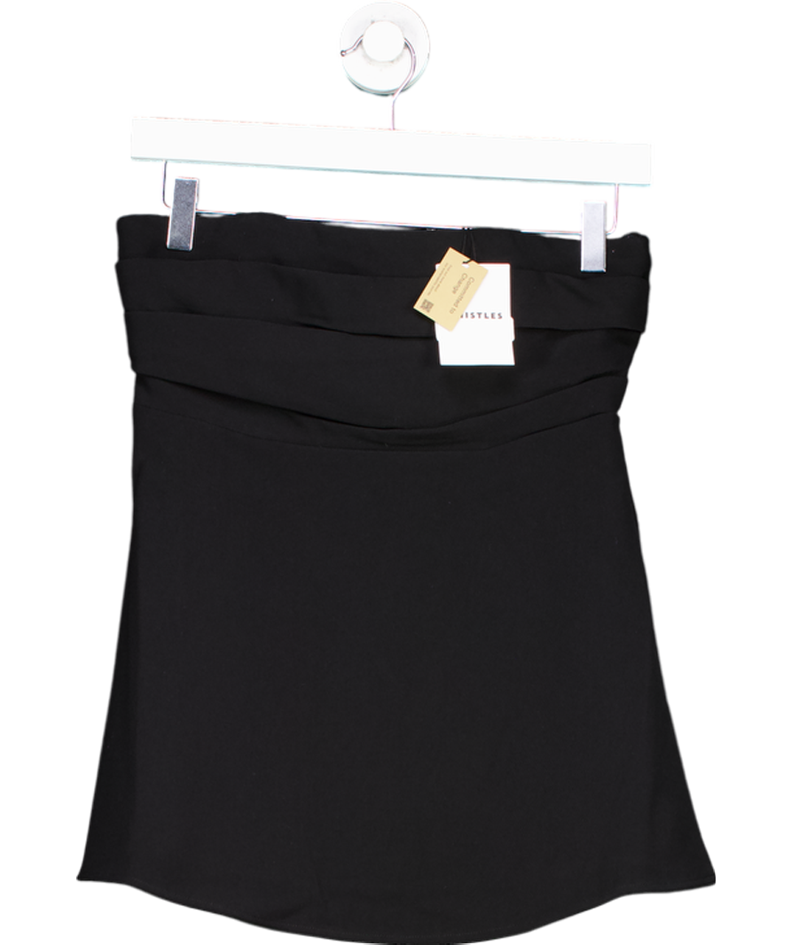 Whistles Black Lula Crepe Bandeau Top UK 8