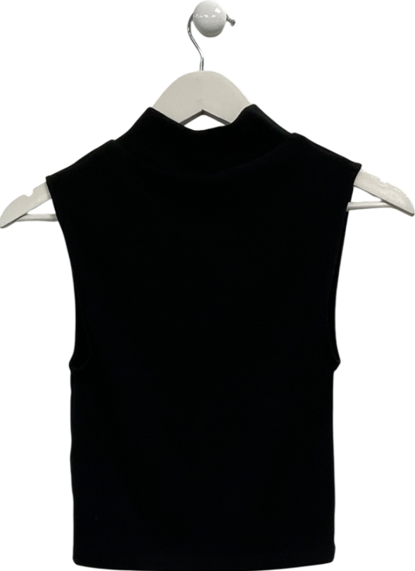ZARA Black Soft High Neck Top UK M