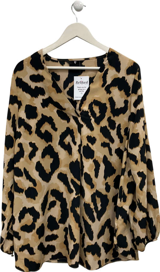 Very Brown Leopard Print Tunic Top UK 24